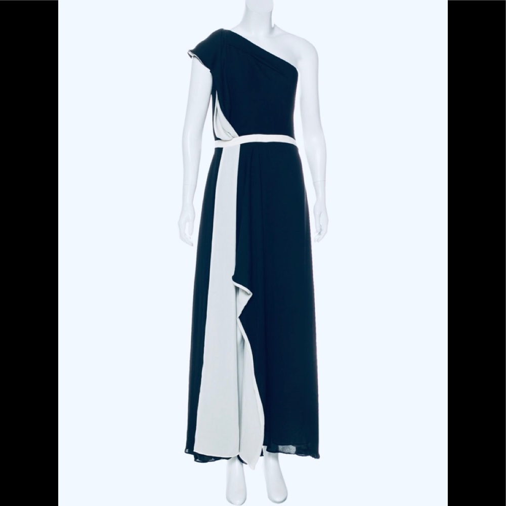 Halston Heritage One-shoulder Maxi Dress